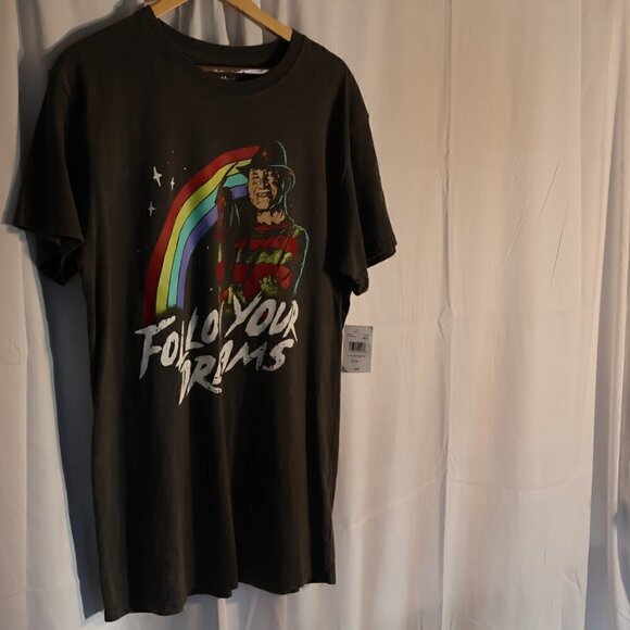 Follow Haunting Dreams Freddy Krueger TShirt Nightmare on Elm Street Size Large - Picture 9 of 12